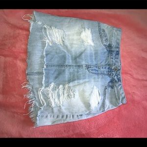 Hollister jean skirt barely worn, great condition